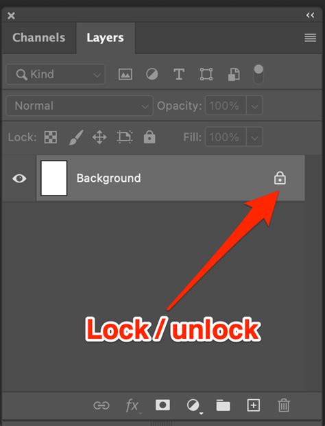 photoshop layer won't unlock.